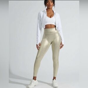 BuffBunny Metallic Gold High-Waist Leggings